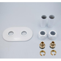 Маскировочный комплект Vario Term двойная круглая розетка Masking set, белый