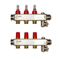 Коллектор Danfoss SSM-F на 3 контура с ротаметрами (088U0753)