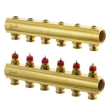 Распределительный коллектор Danfoss FHF6 без ротаметров (088U0506)