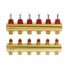 Распределительный коллектор Danfoss FHF-6F с ротаметрами (088U0526)