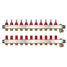 Коллектор Danfoss SSM-F на 11 контуров с ротаметрами (088U0761)