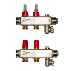 Коллектор Danfoss SSM-F на 2 контура с ротаметрами (088U0752)