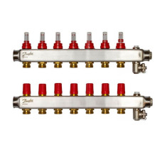Коллектор Danfoss SSM-F на 7 контуров с ротаметрами (088U0757)