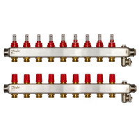 Коллектор Danfoss SSM-F на 9 контуров с ротаметрами (088U0759)