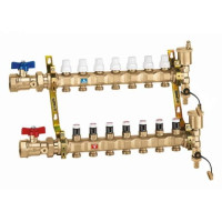 Коллектор для теплого пола Caleffi 1" Вx13x3/4" Н в сборе (6686O5)