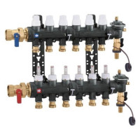 Коллектор для теплого пола Caleffi 1" Вx4x3/4" С в сборе (6716D1)