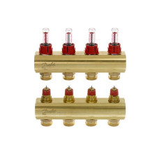 Распределительный коллектор Danfoss FHF-4F с ротаметрами (088U0524)